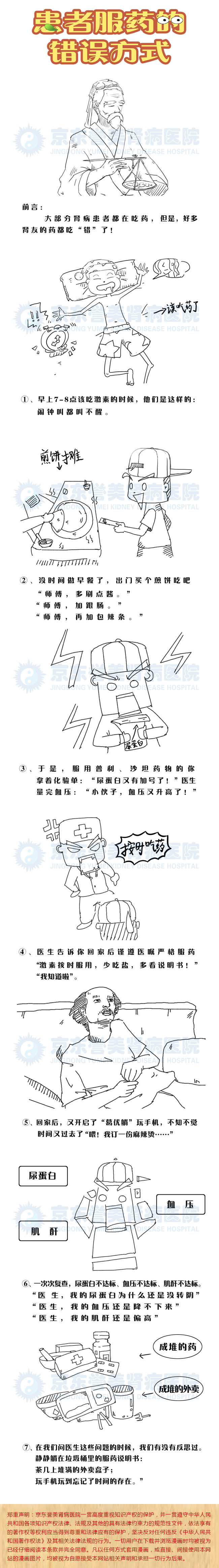 患者服药的错误方式